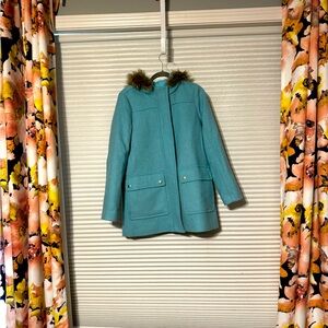 Like new J.Crew chateau pale blue coat 6